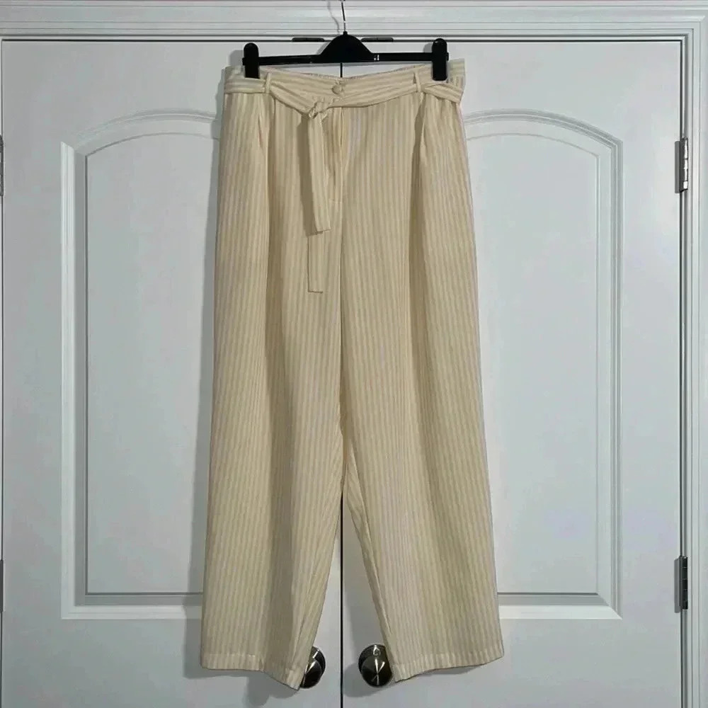 Russ Signature Yellow And White Striped pants​​